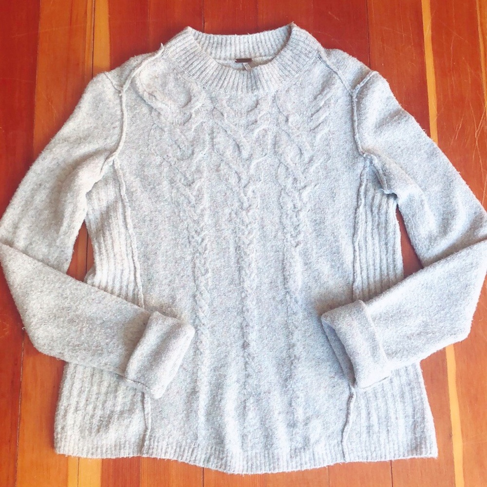 Free People Pullover Cable Knit Sweater